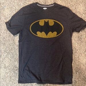 DC Comics Gray and Black Batman Tee Short Sleeve
